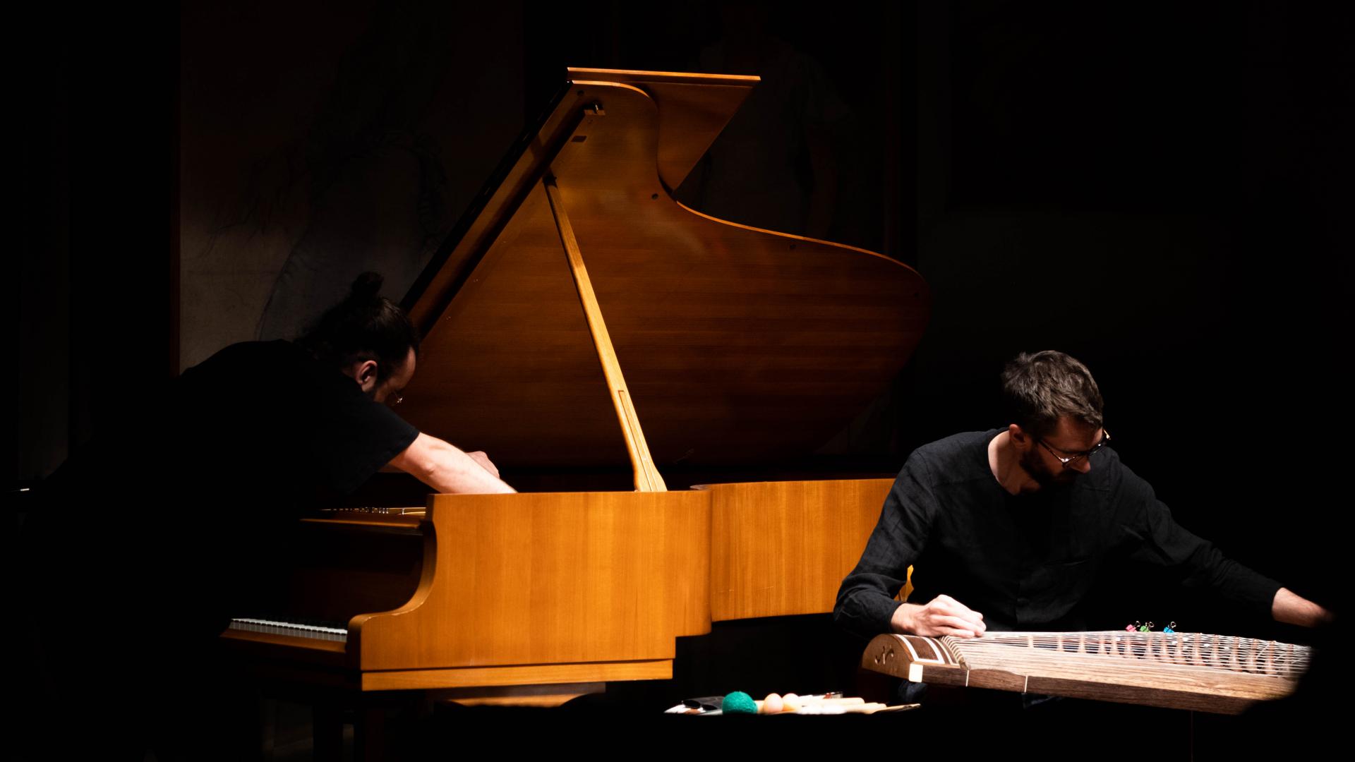 Sylvain Monchocé and Andrea Tonero playing a concert